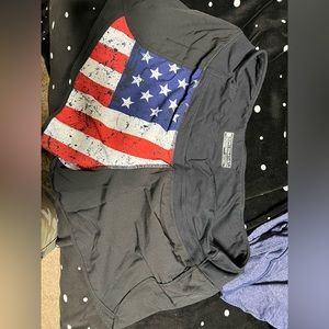 Curves and combat boot American flag shorts XXL